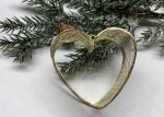 Dekoanhänger aus Metall-Gitter, Herz gold